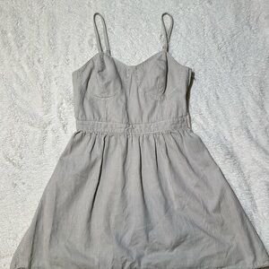 Mossimo Supply Co. Silver Pleated Mini Sundress